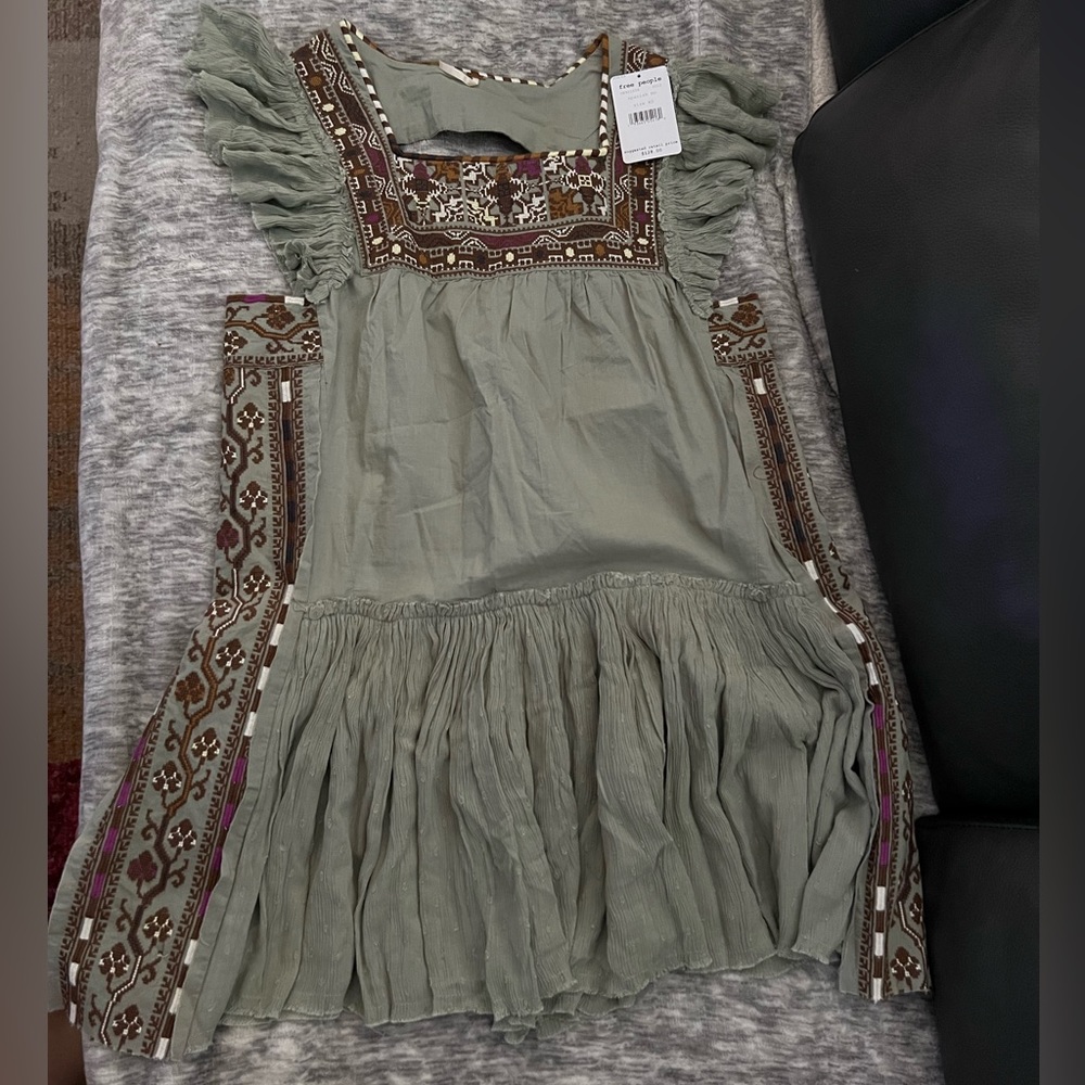 Green Free people dress